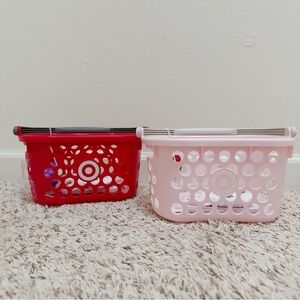 Target toy baskets set of 2 red and pink NEW